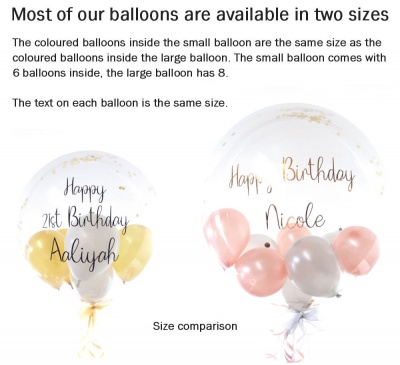 Balloon delivered in a box, any colour