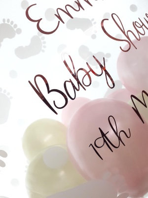 Baby shower personalised balloon